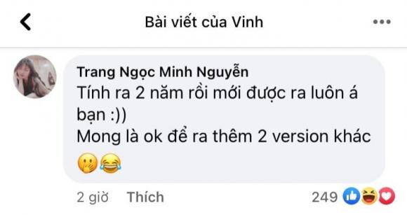 Những dòng chia sẻ của Vinh Râu và bình luận của Lương Minh Trang gây chú ý. Ảnh: Facebook Những dòng chia sẻ của Vinh Râu và bình luận của Lương Minh Trang gây chú ý. Ảnh: Facebook