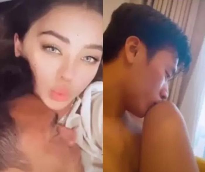 Hình ảnh Bùi Tiến Dũng và cảnh giường chiếu gây nhiều tranh cãi. Ảnh cắt từ clip.