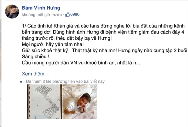Bài đăng của Đàm Vĩnh Hưng bị soi ra sửa rất nhiều lần. Ảnh: Facebook Bài đăng của Đàm Vĩnh Hưng bị soi ra sửa rất nhiều lần. Ảnh: Facebook