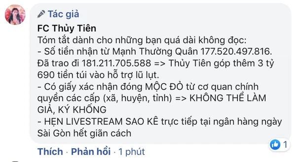 Hết bị bà Phương Hằng vạch trần lại đến VTV 'nhắc khéo', Thuỷ Tiên có động thái đáp trả giữa ồn ào 2 Hết bị bà Phương Hằng vạch trần lại đến VTV 'nhắc khéo', Thuỷ Tiên có động thái đáp trả giữa ồn ào 2