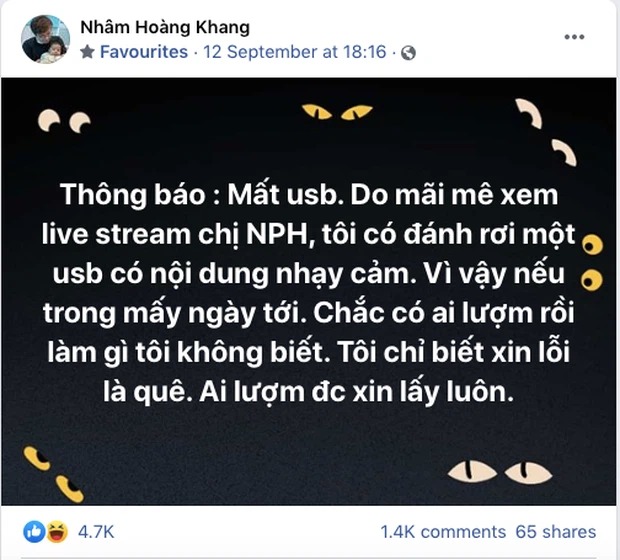 Facebooker Nhâm Hoàng Khang bị CĐM 'bóc mẽ chiêu trò' sau khi tung sao kê 'quỹ Hằng Hứu' 2 Facebooker Nhâm Hoàng Khang bị CĐM 'bóc mẽ chiêu trò' sau khi tung sao kê 'quỹ Hằng Hứu' 2