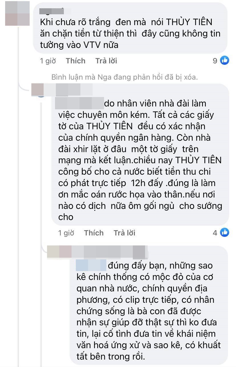 Fan Thuỷ Tiên ồ ạt đòi tẩy chay VTV sau khi 'chỉ mặt' nữ ca sĩ về chuyện 'sao kê minh bạch' 2 Fan Thuỷ Tiên ồ ạt đòi tẩy chay VTV sau khi 'chỉ mặt' nữ ca sĩ về chuyện 'sao kê minh bạch' 2