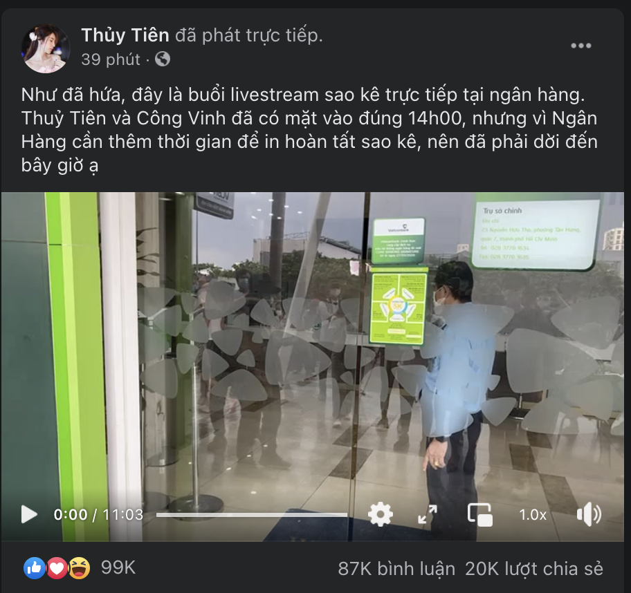 Thuỷ Tiên và Công Vinh livestream sao kê trực tiếp tại ngân hàng, đưa ra tuyên bố đanh thép 5 Thuỷ Tiên và Công Vinh livestream sao kê trực tiếp tại ngân hàng, đưa ra tuyên bố đanh thép 5