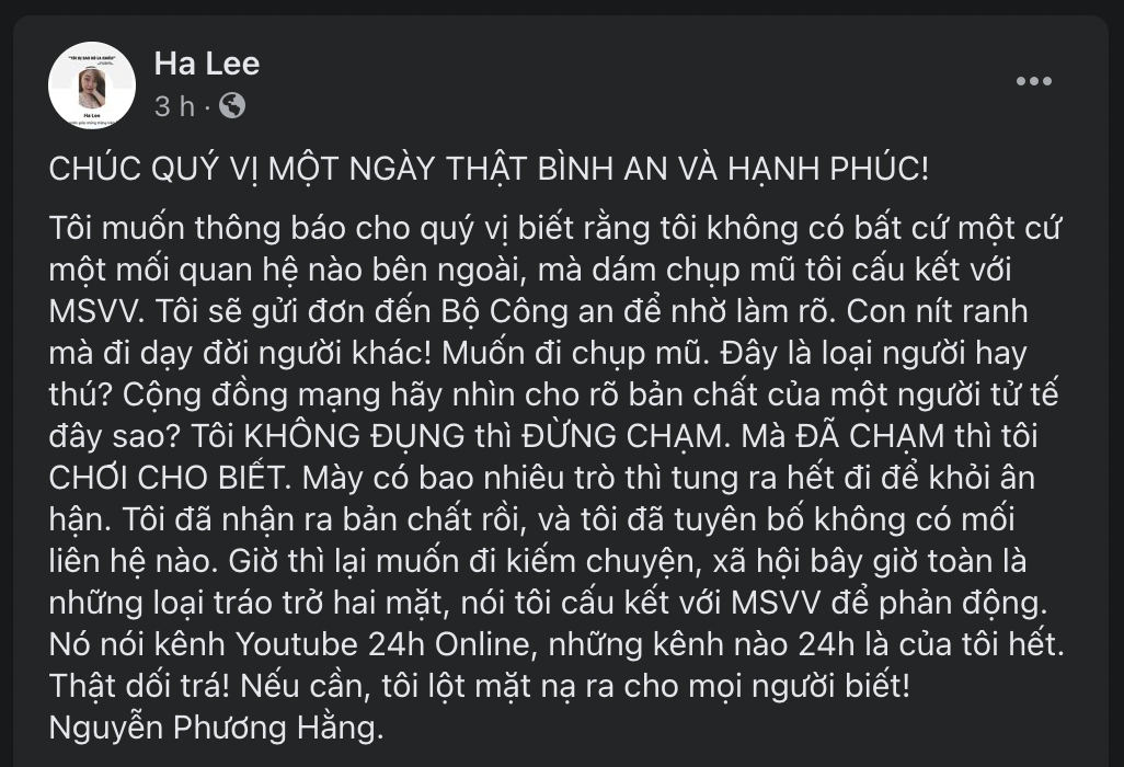 Trước khi bị Nhâm Hoàng Khang 'trở mặt', bà Phương Hằng đã từng 'dằn mặt cậu IT' vì điều này 3 Trước khi bị Nhâm Hoàng Khang 'trở mặt', bà Phương Hằng đã từng 'dằn mặt cậu IT' vì điều này 3