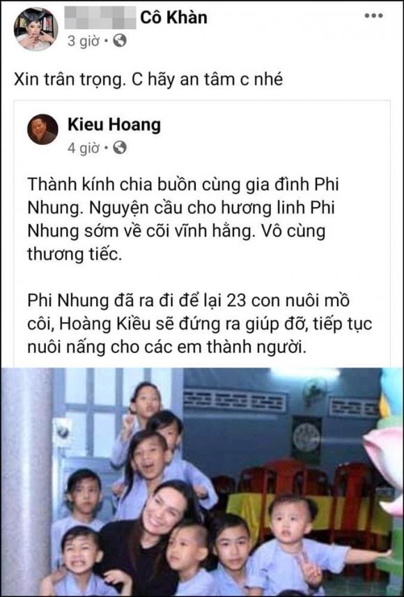 Trang Trần bất ngờ nói về 'cái khó' của tỷ phú Hoàng Kiều khi muốn nhận nuôi 23 con nuôi của Phi Nhung. Ảnh: Facebook Trang Trần bất ngờ nói về 'cái khó' của tỷ phú Hoàng Kiều khi muốn nhận nuôi 23 con nuôi của Phi Nhung. Ảnh: Facebook
