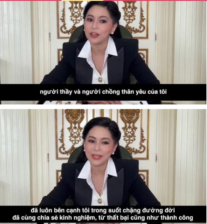 Bà Thủy Tiên gọi chồng là người thầy, người chồng thân yêu. Ảnh: Internet Bà Thủy Tiên gọi chồng là người thầy, người chồng thân yêu. Ảnh: Internet