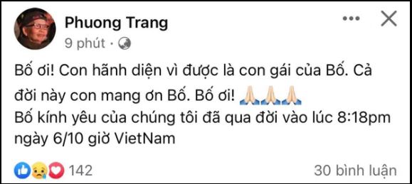 Hoài Linh đau buồn báo tang sự bố ruột qua đời ở tuổi 85 - Ảnh 1 Hoài Linh đau buồn báo tang sự bố ruột qua đời ở tuổi 85 - Ảnh 1