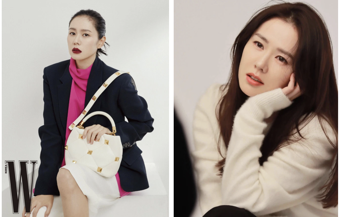 Song Hye Kyo và Son Ye Jin có lẽ không hề phù hợp với tone màu son đậm như thế này. Ảnh: Internet