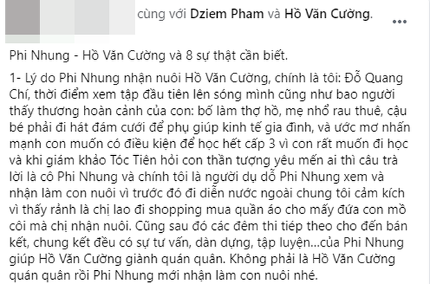 Ekip của cố ca sĩ Phi Nhung dọa tung sự thật về Hồ Văn Cường. Ảnh: Facebook