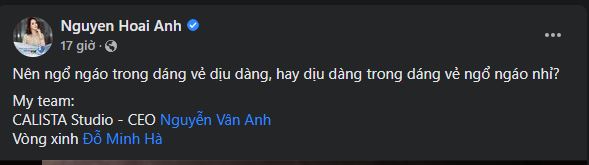 Hình ảnh khác lạ của BTV Hoài Anh mới đây khiến nhiều người ngỡ ngàng. Ảnh: Facebook Hình ảnh khác lạ của BTV Hoài Anh mới đây khiến nhiều người ngỡ ngàng. Ảnh: Facebook