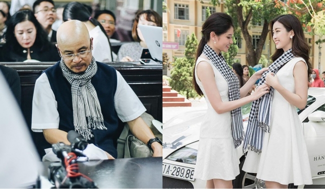 Phong cách thời trang giản dị của ông Đặng Lê Nguyên Vũ và hình ảnh chiếc khăn rằn như một 'vật bất ly thân'. Ảnh: Internet