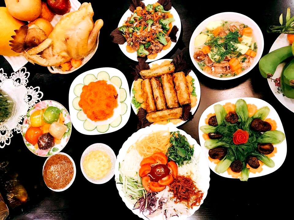 Mâm cỗ cúng ông Công ông Táo đầy đủ nhất. Ảnh: Internet