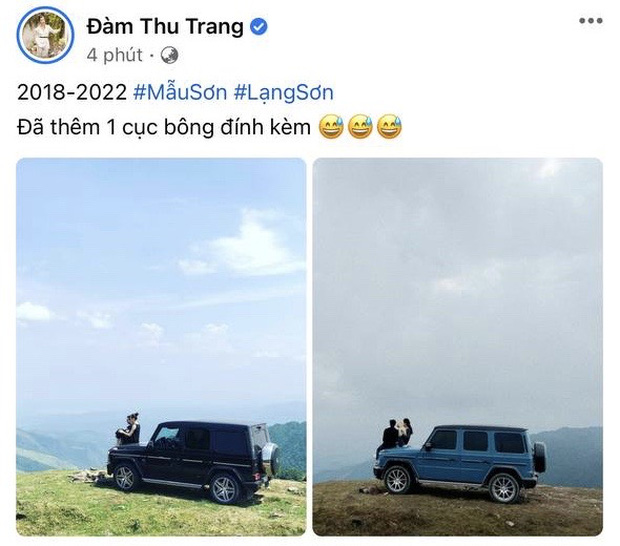 Đàm Thu Trang khoe hình ảnh cách đây 4 năm trước và hình ảnh ở hiện tại khi cùng một địa điểm nhưng dân tình phát hiện ra điều đặc biệt. Ảnh: Facebook Đàm Thu Trang khoe hình ảnh cách đây 4 năm trước và hình ảnh ở hiện tại khi cùng một địa điểm nhưng dân tình phát hiện ra điều đặc biệt. Ảnh: Facebook
