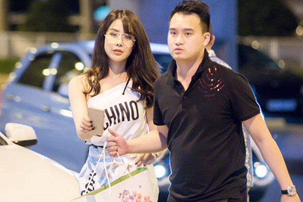 Diệp Lâm Anh và ông xã đại gia. Ảnh: Internet