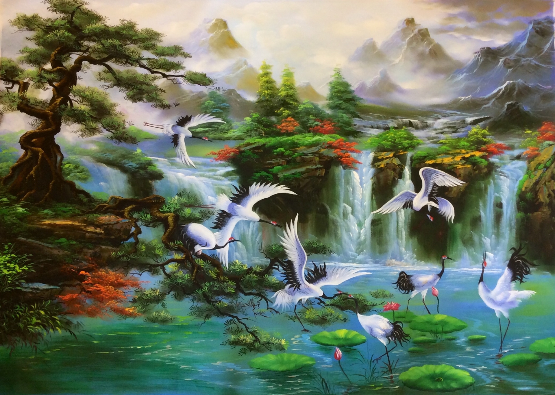 Tranh phong thuỷ mang đến nhiều tài lộc cho gia chủ. Ảnh: Internet