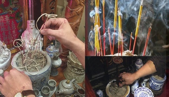Tỉa chân nhang và lau dọn bàn thờ gia tiên vào dịp Tết Nguyên đán là phong tục tập quán quen thuộc trong đời sống tâm linh của người Việt. Ảnh: Internet Tỉa chân nhang và lau dọn bàn thờ gia tiên vào dịp Tết Nguyên đán là phong tục tập quán quen thuộc trong đời sống tâm linh của người Việt. Ảnh: Internet