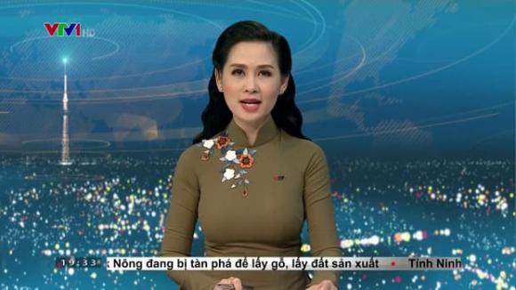 BTV Thúy Hằng cũng từng xuất hiện trên bản tin Thời sự 19h. Ảnh: Internet