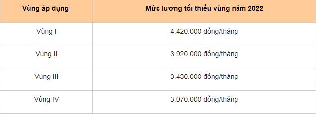 Chi tiết mức lương tối thiểu vùng năm 2022 và cách áp dụng  1