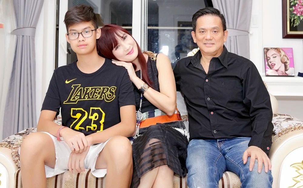 Gia đình nhỏ của diễn viên Hiền Mai. Ảnh: Internet