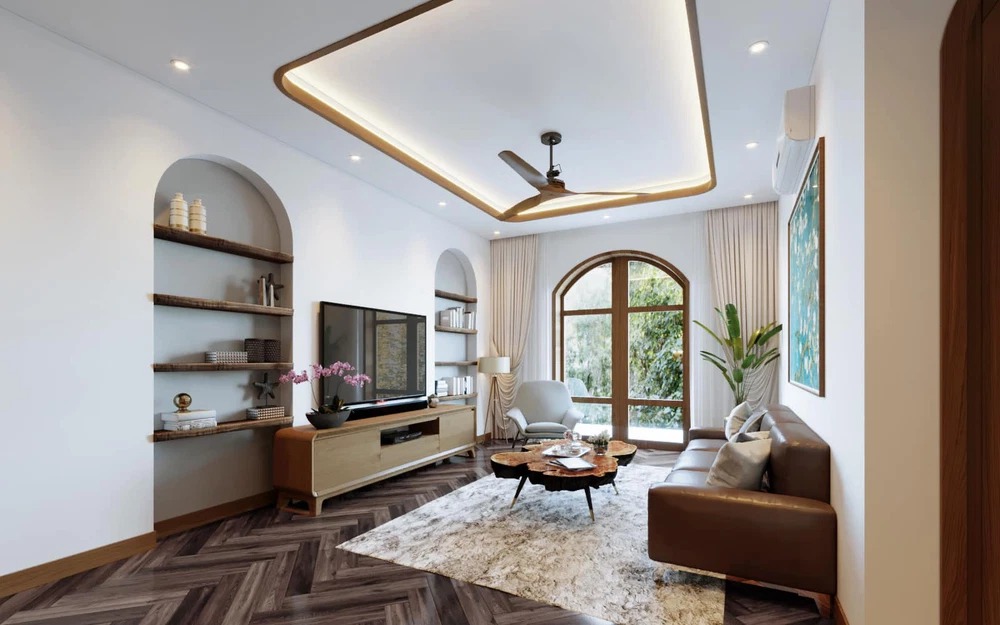 Một trong những góc trong căn biệt thự đang sắp hoàn thành của gia đình Kỳ Hân. Ảnh: Internet