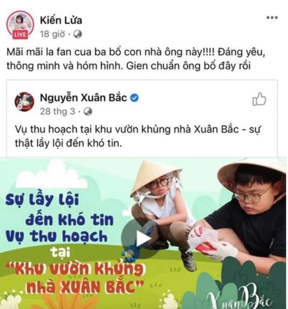 Trang Trần từng công khai ủng hộ ba bố con nhà Xuân Bắc. Ảnh: Facebook Trang Trần từng công khai ủng hộ ba bố con nhà Xuân Bắc. Ảnh: Facebook