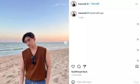 Nam diễn viên Thái Lan cũng check-in với hình ảnh tương tự. Ảnh: Instagram Nam diễn viên Thái Lan cũng check-in với hình ảnh tương tự. Ảnh: Instagram
