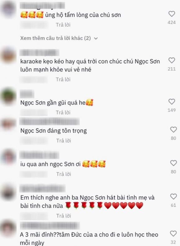 Nhiều người dành lời khen cho danh ca Ngọc Sơn. Ảnh chụp màn hình