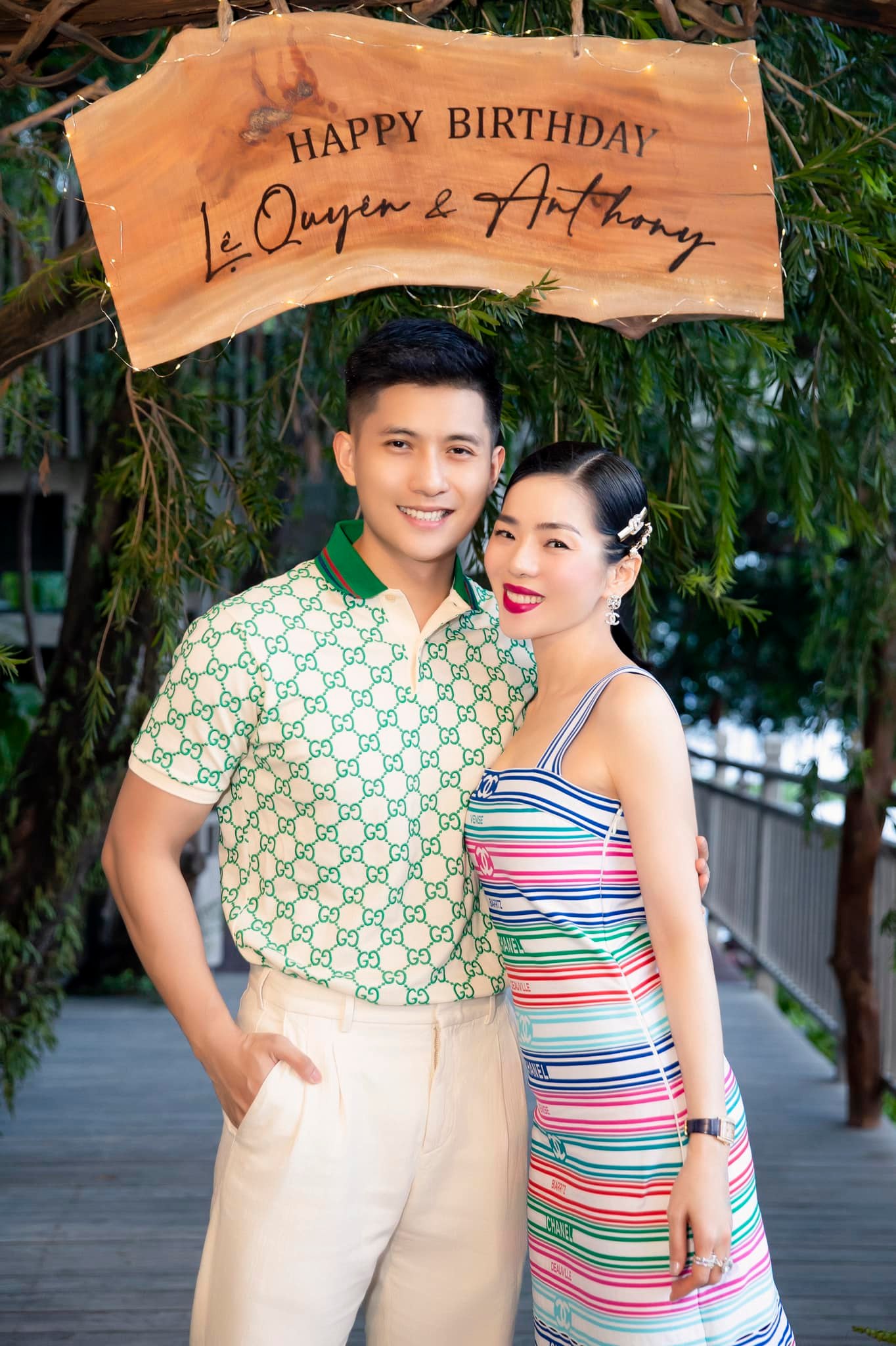 Lệ Quyên và tình trẻ Lâm Bảo Châu. Ảnh: Internet