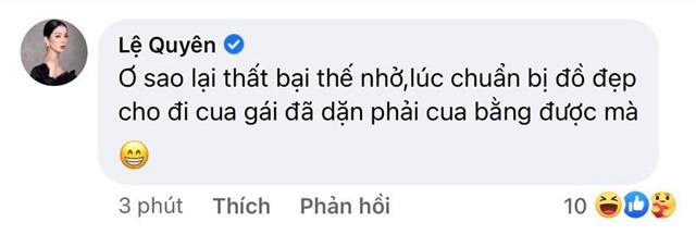 Dòng chia sẻ của Lâm Bảo Châu và dòng bình luận của Lệ Quyên nhanh chóng nhận được sự chú ý. Ảnh: Facebook Dòng chia sẻ của Lâm Bảo Châu và dòng bình luận của Lệ Quyên nhanh chóng nhận được sự chú ý. Ảnh: Facebook