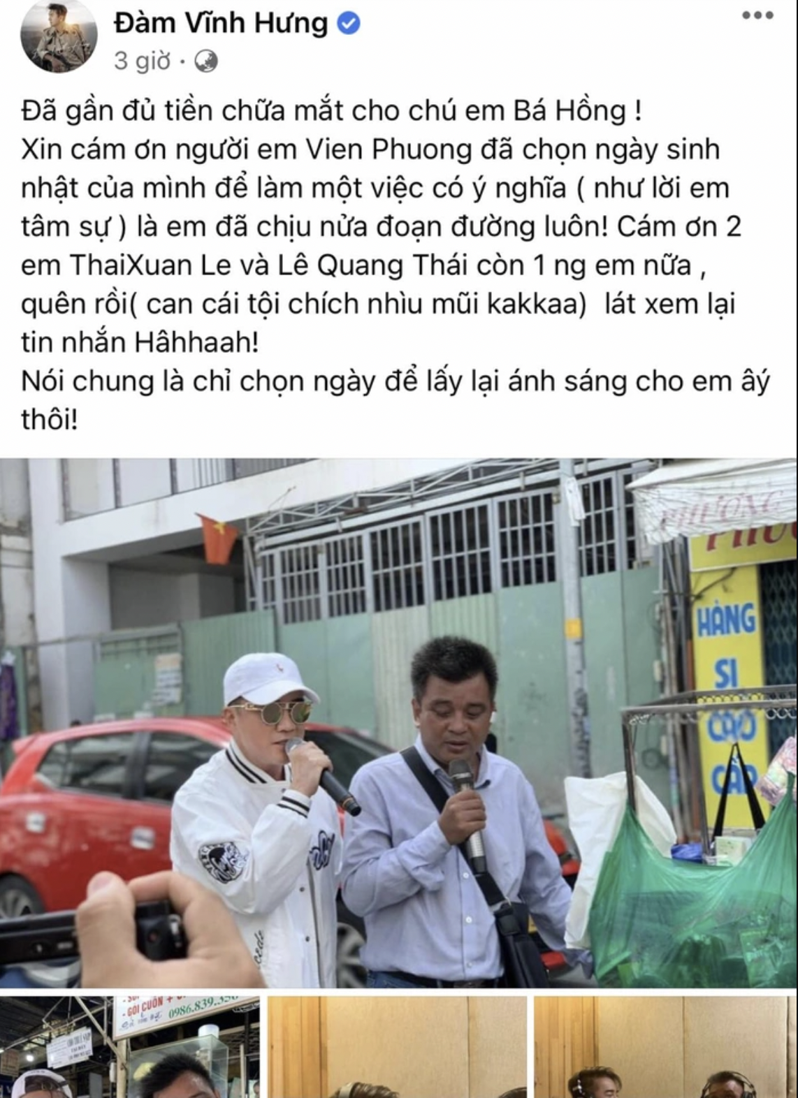 Đàm Vĩnh Hưng làm điều cực ý nghĩa dành cho chàng trai khiếm thị 3 Đàm Vĩnh Hưng làm điều cực ý nghĩa dành cho chàng trai khiếm thị 3