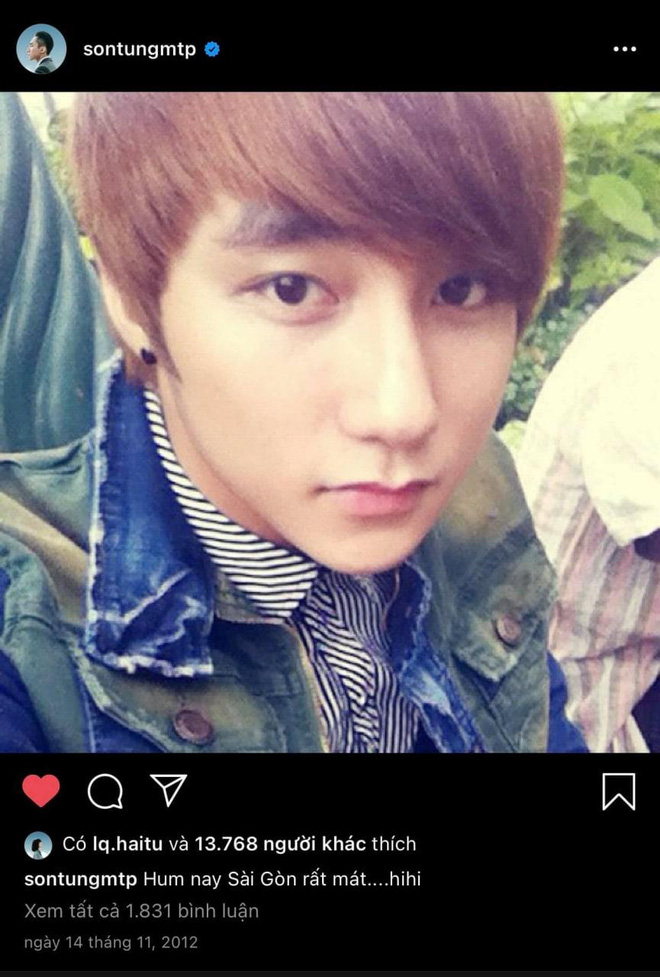 Ngay sau khi Thiều Bảo Trâm xoá hết ảnh chụp chung với 'sếp', đêm ngày 21/1, dân tình phát hiện ra Hải Tú thậm chí còn 'đào' lại ảnh cũ của Sơn Tùng để thả tim.