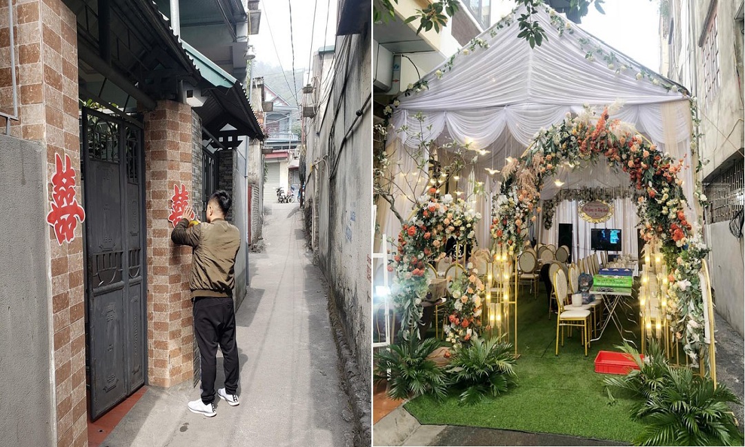 Chiều 28/1, cả gia đình chú rể Đức Giang (27 tuổi) và cô dâu Hồng Hạnh (25 tuổi) cùng ở Quảng Ninh vẫn đang tất bật gọi điện thoại báo cho khách mời đám cưới, họ hàng gần xa để xin lỗi và hẹn lùi lịch tổ chức đám cưới đáng lẽ sẽ được diễn ra vào 17h chiều cùng ngày.