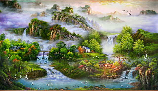 Ngay xưa chi có tầng lớp quý tộc, quan lại mới có điều kiện treo tranh trong phòng khách.