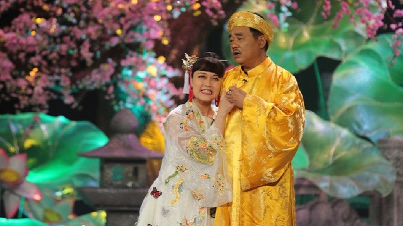 Vân Dung sẽ là nghệ sĩ nữ duy nhất góp mặt trong dàn Táo quân năm nay, ngoài NSND Tự Long, NSƯT Chí Trung và nghệ sỹ Quang Thắng. Ảnh: VTV