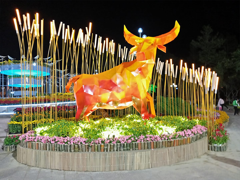 Một chú trâu với tạo hình mới lạ.