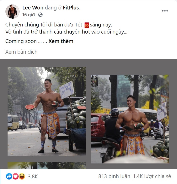 profile của nam chính trong màn cosplay Mai An Tiêm bán dưa trên phố Sài Gòn đã được các “thám tử” mạng tìm ra.