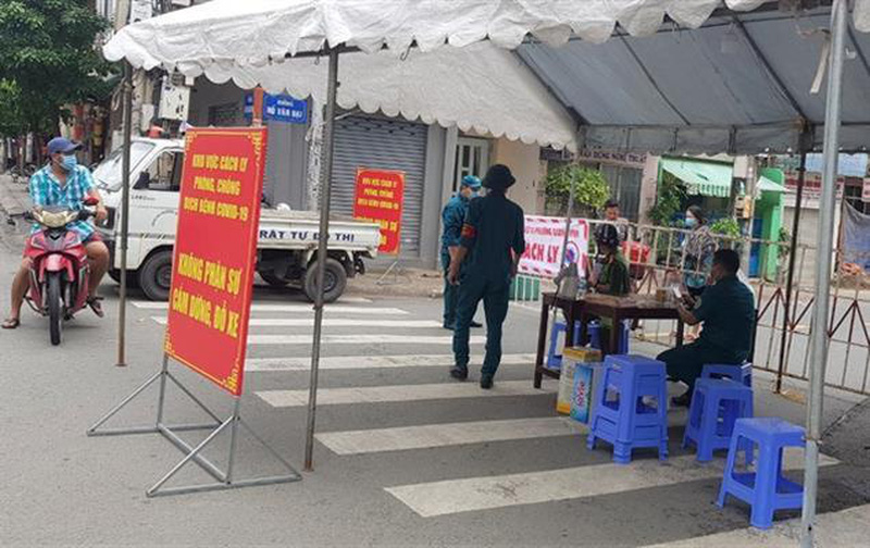 Một chốt kiểm dịch ở Hải Dương. Ảnh: FB