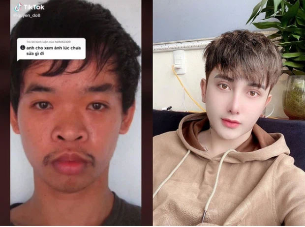 Nếu không có chính chủ xác nhận, hẳn nhiều người sẽ không nhận ra đây là cùng 1 người. Ảnh: FB