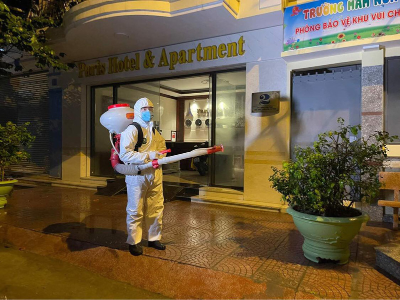 Một khách sạn ở Hải Phòng bị phong toả do có ca Covid-19 lưu trú. Ảnh: CDC HP Một khách sạn ở Hải Phòng bị phong toả do có ca Covid-19 lưu trú. Ảnh: CDC HP