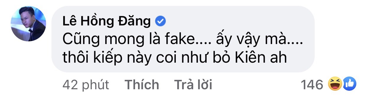 Hồng Đăng chua chát thay nhân vật Kiên. Ảnh chụp màn hình Hồng Đăng chua chát thay nhân vật Kiên. Ảnh chụp màn hình