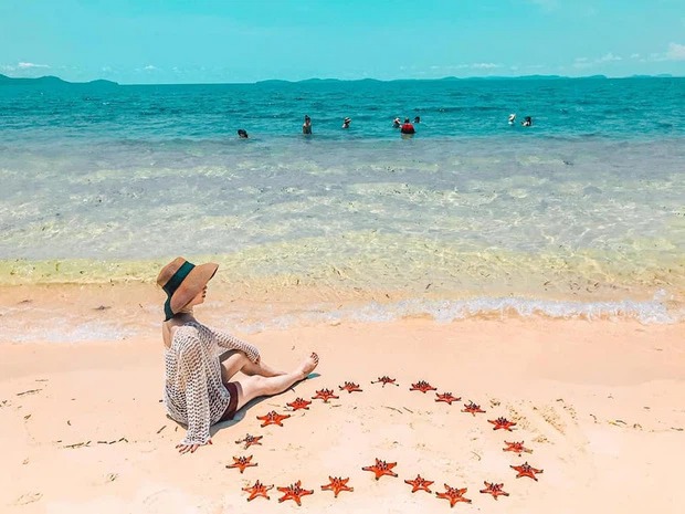 Chỉ vì tấm hình sống ảo của nhiều du khách mà hàng loạt sao biển ở Phú Quốc đang bị huỷ hoại. Ảnh: FB