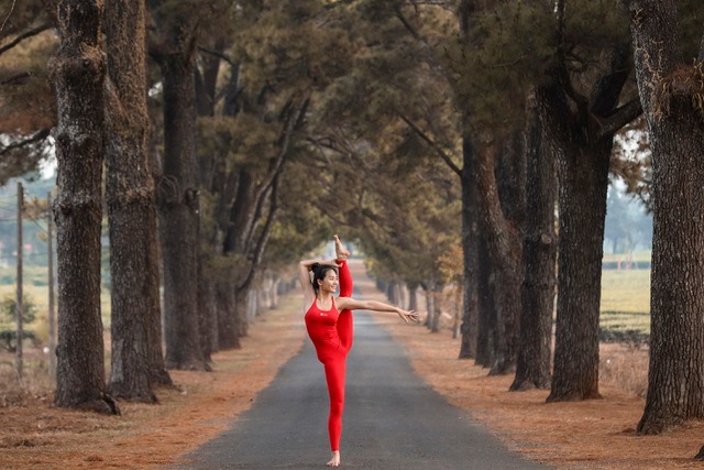 Trong giới yoga, Vũ Thị Ngọc Anh là cái tên quen thuộc. Ảnh: FB