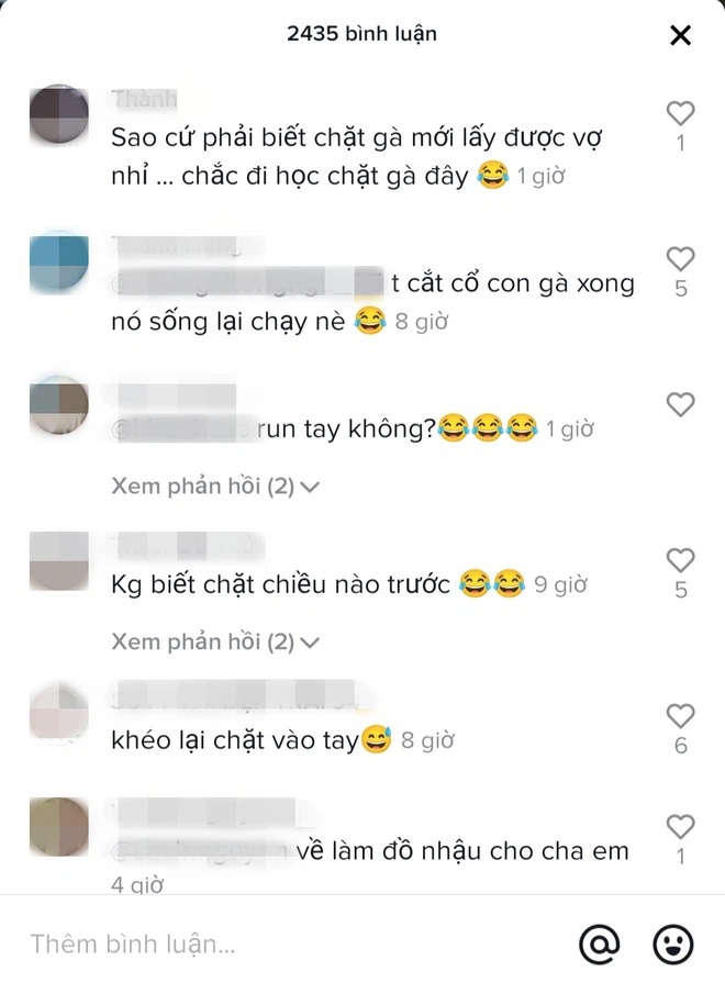 Dân tình chỉ sợ chàng rể lóng ngóng mà chặt vào tay.