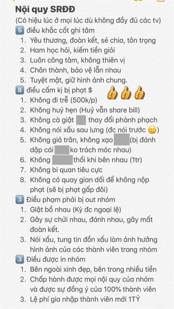 Quy tắc kết nạp hội viên của Ngọc Trinh. Ảnh chụp màn hình Quy tắc kết nạp hội viên của Ngọc Trinh. Ảnh chụp màn hình