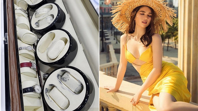 Ngọc Trinh từng khiến dư luận xôn xao khi trình báo mất BST đồng hồ hiệu giá trị hàng chục tỷ. Ngọc Trinh từng khiến dư luận xôn xao khi trình báo mất BST đồng hồ hiệu giá trị hàng chục tỷ.