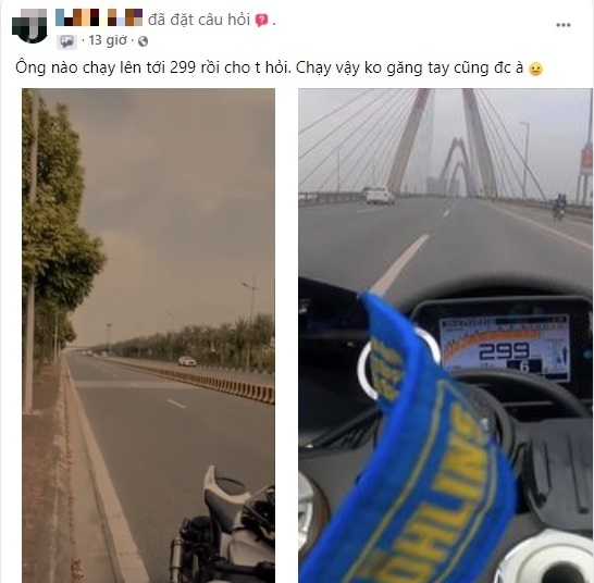 Siêu mô tô lao như bay với tốc độ 299km/h trên cầu Nhật Tân khiến nhiều người chưa kịp nhìn cái gì vừa lướt qua Siêu mô tô lao như bay với tốc độ 299km/h trên cầu Nhật Tân khiến nhiều người chưa kịp nhìn cái gì vừa lướt qua