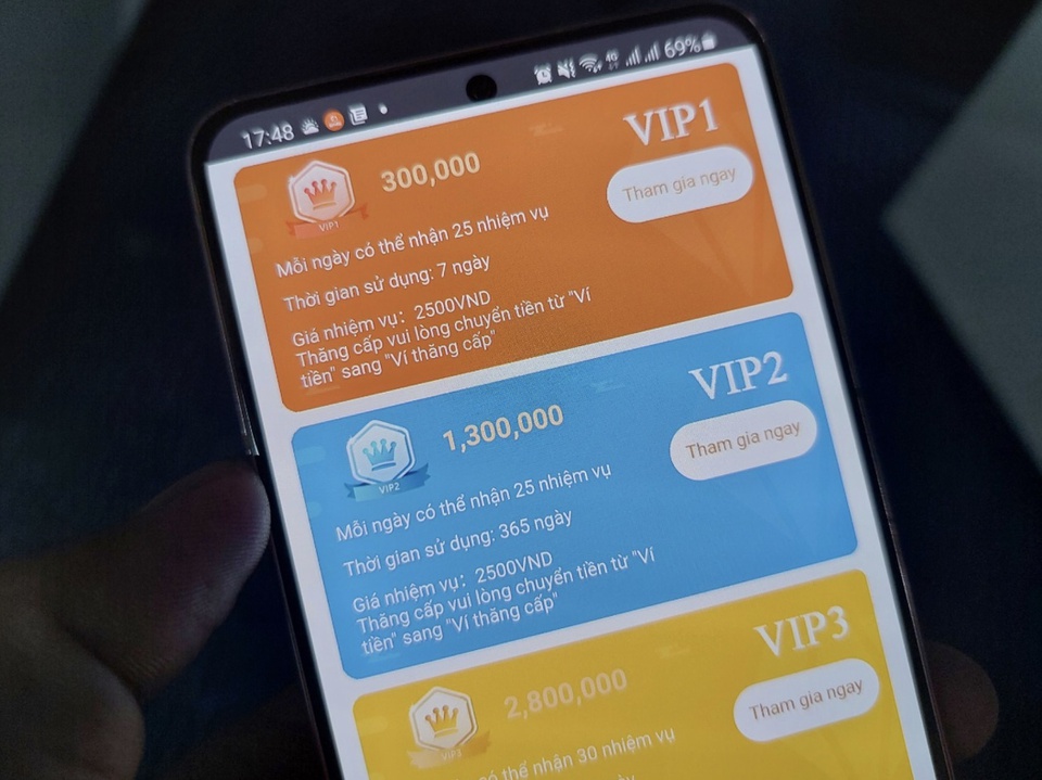 Bounty chia người dùng thành 10 cấp. Ở cấp phổ thông, khi hoàn thành một nhiệm vụ, người tham gia được trả 1.000 đồng, mỗi ngày chỉ được tham gia 10 nhiệm vụ. Ảnh chụp màn hình