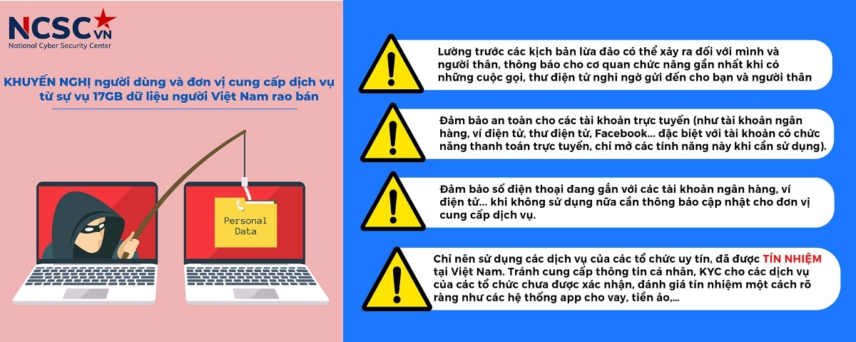 Trung tâm Giám sát an toàn không gian mạng Quốc gia (NCSC) cũng vừa đưa ra cảnh báo khẩn với người dùng. Ảnh: FB Trung tâm Giám sát an toàn không gian mạng Quốc gia (NCSC) cũng vừa đưa ra cảnh báo khẩn với người dùng. Ảnh: FB
