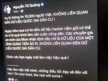 Dòng chia sẻ của CEO BKAV. Ảnh chụp màn hình Dòng chia sẻ của CEO BKAV. Ảnh chụp màn hình