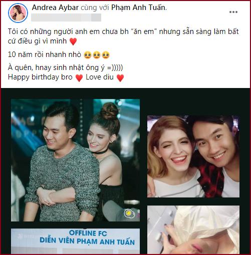Dùng từ 'ăn em', mẫu Tây Andrea bị nghi 'trên tình bạn, dưới tình yêu' với Nguyên lãng tử 1 Dùng từ 'ăn em', mẫu Tây Andrea bị nghi 'trên tình bạn, dưới tình yêu' với Nguyên lãng tử 1